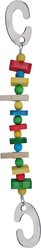 Nibbles by A&E Cage Company Hanging Wood Chew with Treat Clips Small Pet Toy, Multicolor