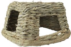 Nibbles by A&E Cage Company Grass Hut Smallpet Hideout, Tan, Medium