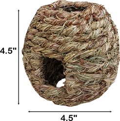 Nibbles by A&E Cage Company 4.5-in Grass Ball with Holes Small Pet Toy, Brown slide 2 of 2