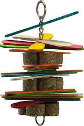 Nibbles by A&E Cage Company Popsicle Stick Small Pet Toy, Multicolor