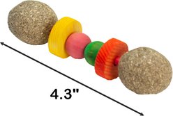 Nibbles by A&E Cage Company Hay Chew Dumbbell Small Pet Toy, Multicolor slide 2 of 3