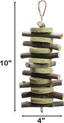 Nibbles by A&E Cage Company Natural Circle Hay Chew Stacker Small Pet Toy, Brown slide 2 of 3