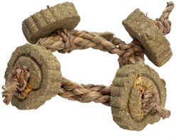 Nibbles by A&E Cage Company 4 Way Circle Rope Hay Small Pet Chew Toy, Brown slide 2 of 3