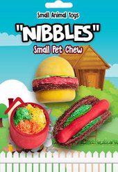 Nibbles by A&E Cage Company Summer Cookout Wood & Loofah Small Pet Chew Toy, Multicolor