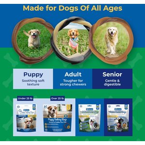 N-Bone Puppy Teething Ring Chicken Flavor Dental Dog Treats, 6 count