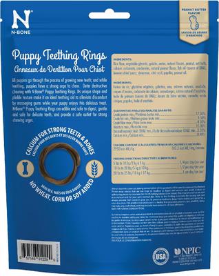 Show full view: N-Bone Puppy Teething Rings Peanut Butter Flavor Dental Dog Treats, 6 count slide 3 of 12