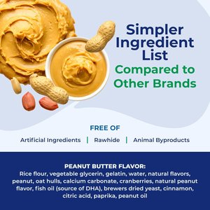 N-Bone Puppy Teething Rings Peanut Butter Flavor Dental Dog Treats, 6 count