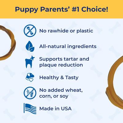 Show full view: N-Bone Puppy Teething Rings Peanut Butter Flavor Dental Dog Treats, 6 count slide 5 of 12