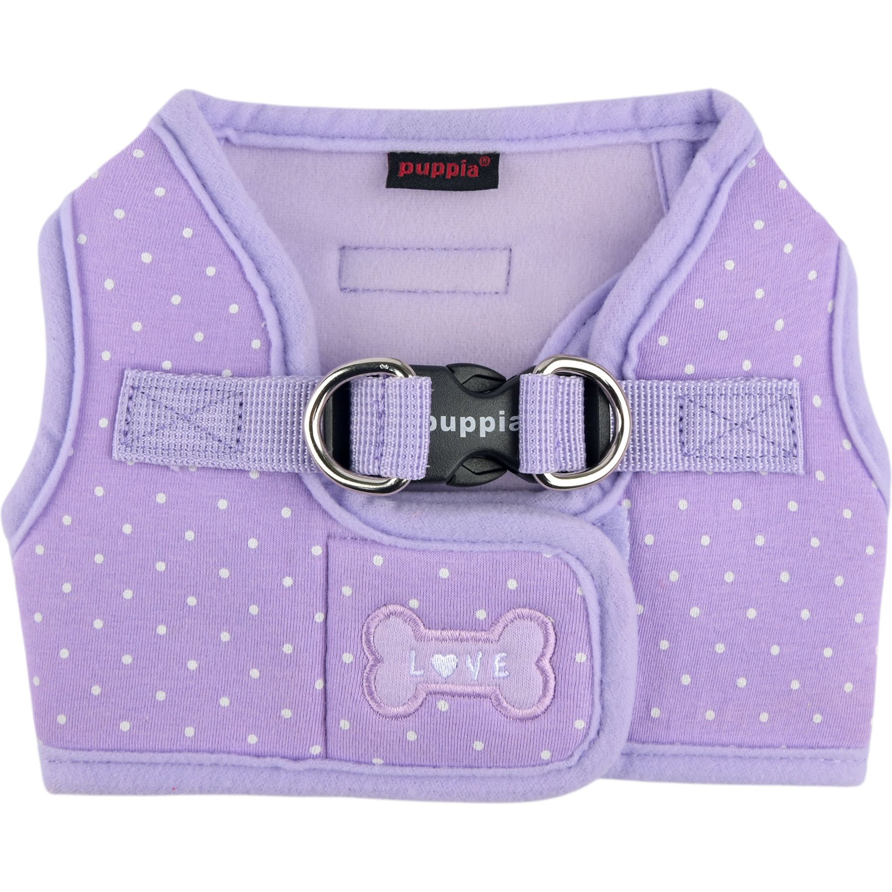 Puppia Dotty Step-In No-Pull Dog Harness, Violet, Small: 11.8-in chest