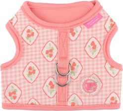 Pinkaholic New York Trixie Jacket Stylish Flower Pattern No-Pull Dog Harness, Indian Pink, Large: 16-in chest