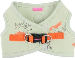 Pinkaholic New York Kiki Cute Dog Pattern Step-In No-Pull Dog Harness, Light Lime, Small: 12-in chest