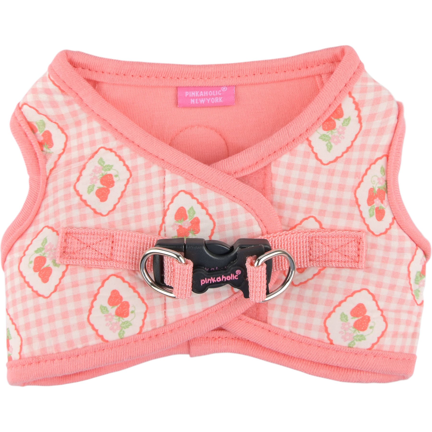Pinkaholic New York Trixie Step-In No-Pull Dog Harness, Indian Pink, Large: 16-in chest
