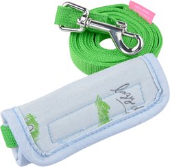 Pinkaholic New York Kiki Dog Pattern Dog Leash, Medium: 4.5-ft long, 0.6-in wide, Light Blue