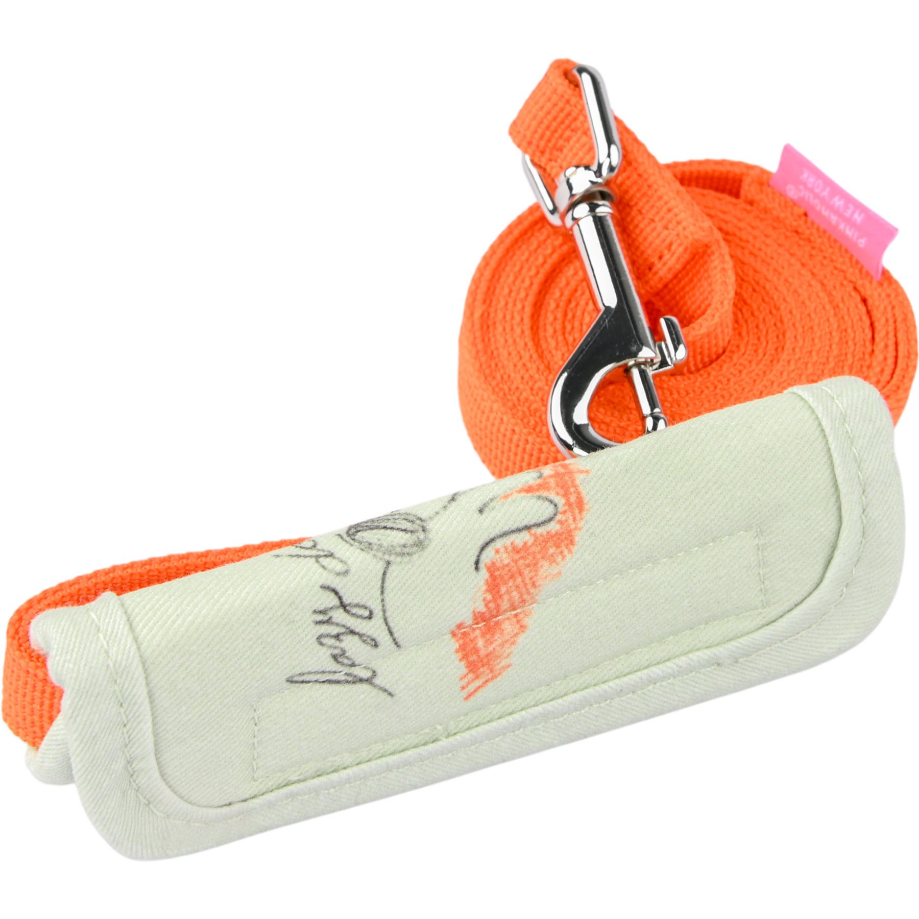 Pinkaholic New York Kiki Dog Pattern Dog Leash, Medium: 4.5-ft long, 0.6-in wide, Light Lime