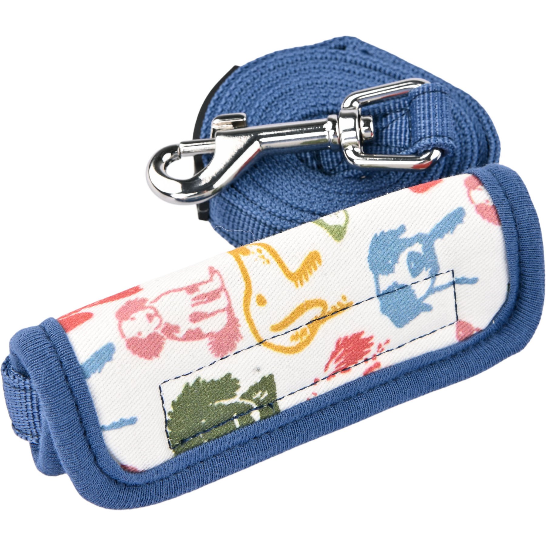 Puppia Connor Dog Pattern Dog Leash, Blue, Large: 4.5-ft long, 0.8-in wide