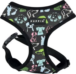 Puppia Connor Over-the-Head Dog Pattern No-Pull Dog Harness, Black, X-Large: 21.9 to 31-in chest