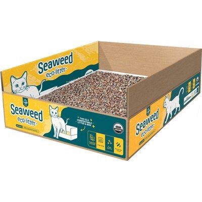 LAQU LAQU Eco- Litter Sensitive USDA Organic Pre-filled Disposable Cat Litter Box, 7.9-lb