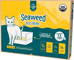 LAQU Eco- Litter Sensitive USDA Organic Pre-filled Disposable Cat Litter Box, 7.9-lb slide 2 of 7