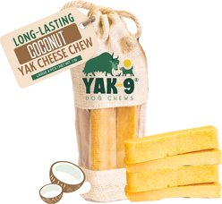 Yak9 Chews Coconut Yak Chew Dog Treat, Large, 4 count