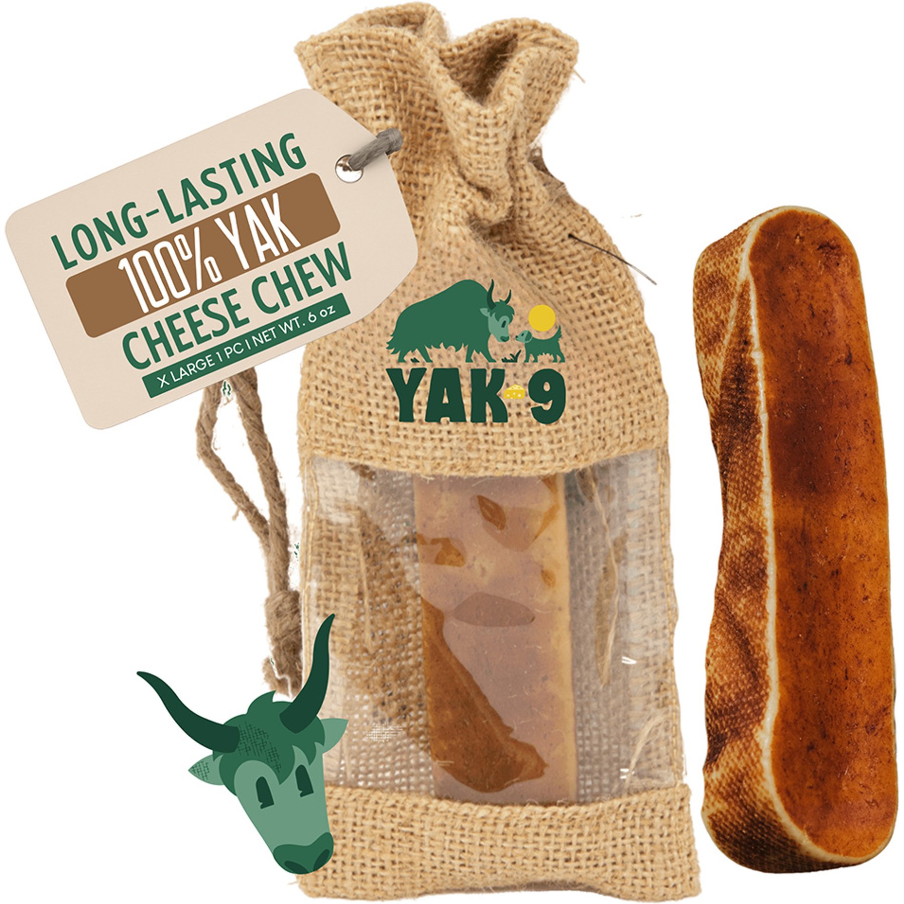Yak9 Chews Yak Milk Chew Dog Treat, X-Large, 1 count