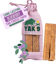 Yak9 Chews Blueberry Yak Chews Dog Treats, Medium, 2 count