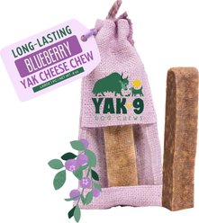 Yak9 Chews Blueberry Yak Chew Dog Treat, Large, 1 count
