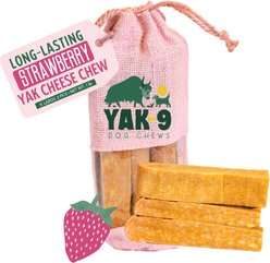 Yak9 Chews Strawberry Yak Chew Dog Treat, X-Large, 3 count