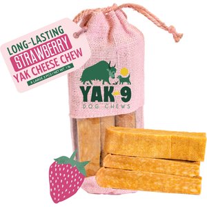 Yak9 Chews Strawberry Yak Chew Dog Treat, X-Large, 3 count