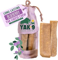 Yak9 Chews Blueberry Yak Chew Dog Treat, Jumbo, 2 count