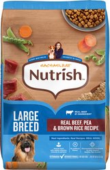 Rachael Ray Nutrish Real Beef, Pea & Brown Rice Recipe Dry Large Breed Dog Food, 30-lb bag