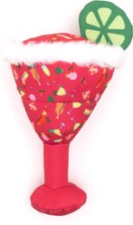 The Worthy Dog Summer Cheer Squeaky Plush Dog Toy, Fuchsia, One Size