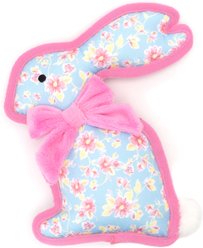 The Worthy Dog Honey Bunny Squeaky Plush Dog Toy, Blue, Large