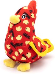 The Worthy Dog Chick Magnet Squeaky Plush Dog Toy, Red, One Size