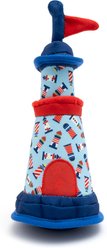 The Worthy Dog Lighthouse Squeaky Plush Dog Toy, Blue, One Size