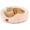 Show in main carousel: Bedsure Round Bolster Anti-Slip Puppy & Kitten Bed with Washable Pillow Cushion, Pink, Small slide 1 of 8