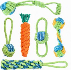 Potaroma 6 Pack Rope Interactive Dental Teething Dog Chew Toy, Multicolor