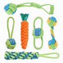 Potaroma 6 Pack Rope Interactive Dental Teething Dog Chew Toy, Multicolor