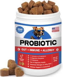 ColEaze Probiotic Chicken Flavor Chews Digestive Aid for Dogs, 200 count