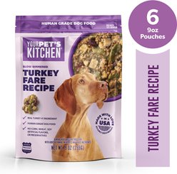 Your Pet's Kitchen Slow Simmered Turkey Fare Recipe Wet Dog Food, 9-oz pouch, case of 6