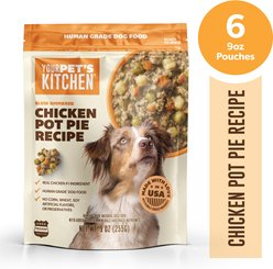 Your Pet's Kitchen Slow Simmered Chicken Pot Pie Human-Grade Wet Dog Food, 9-oz pouch, case of 6