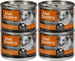 Kiwi Country Chicken & NZ Green Mussel Wet Dog Food, 6-oz can, case of 4