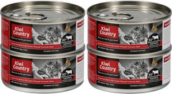 Kiwi Country Beef & NZ Green Mussel Wet Cat Food, 3-oz can, case of 4