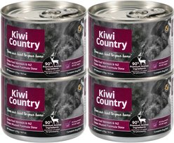 Kiwi Country Venison & NZ Green Mussel Wet Dog Food, 6-oz can, case of 4