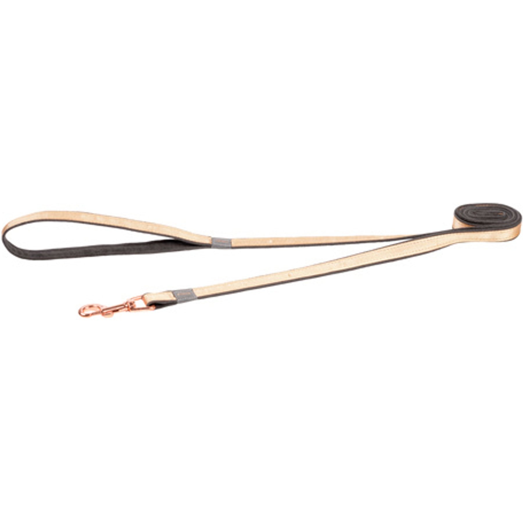Rogz Urban Ribbon On Poly Fur Classic Lead, Medium: 6-ft long, 3/4-in wide, Gold Rush