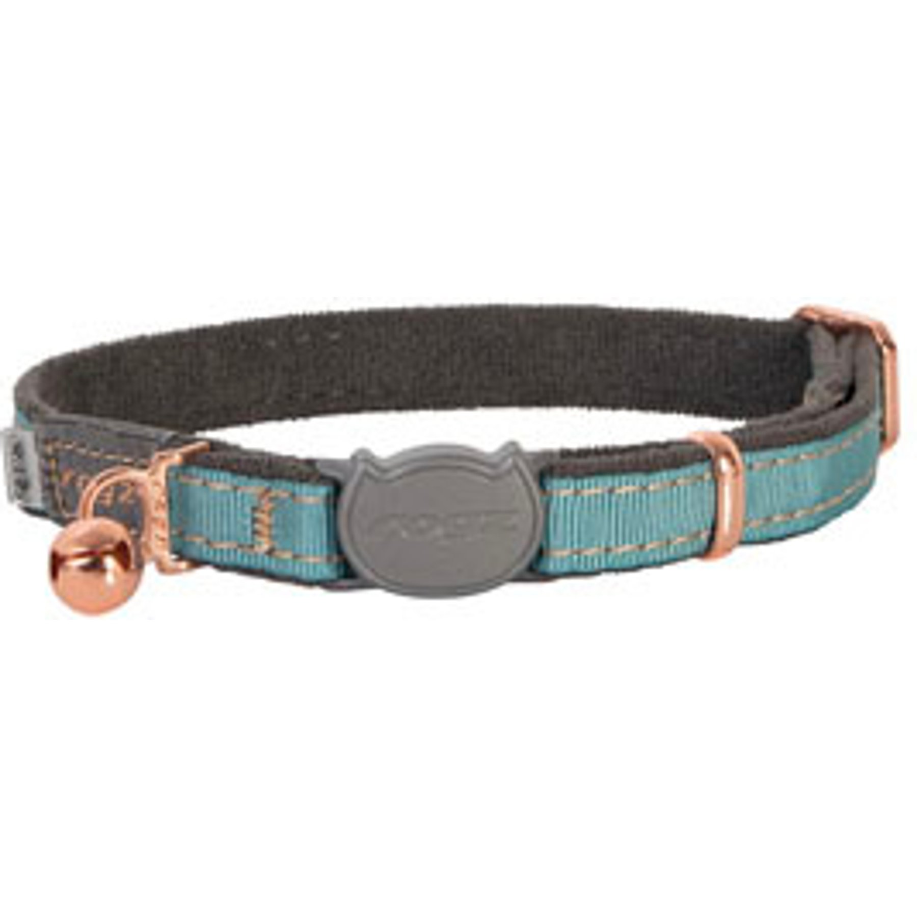 Rogz Urbancat Safety Breakaway Cat Collar, Turquoise Moon, X-Small: 6.5 to 9-in neck, 1/4-in wide