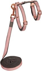 Rogz Urbancat Control Cat Harness & Lead, Small: 6-ft long, 3/8-in wide, Pink Blush