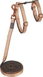 Rogz Urbancat Control Cat Harness & Lead, Small: 6-ft long, 3/8-in wide, Gold Rush