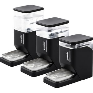 ZOMISIA Automatic 100% BPA Free Dog Water Dispenser with Stainless Steel Bowl, Black, 8-l
