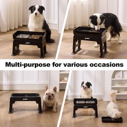 ZOMISIA Dual Level 3-in-1 Elevated Dog Bowls, 1.6-l, 2 count slide 2 of 8
