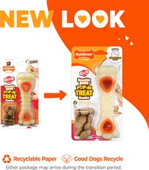 Nylabone Power Chew Chicken Flavored Knuckle Bone & Pop-In Treat Toy Combo Dog Chew Toy, Medium slide 2 of 9